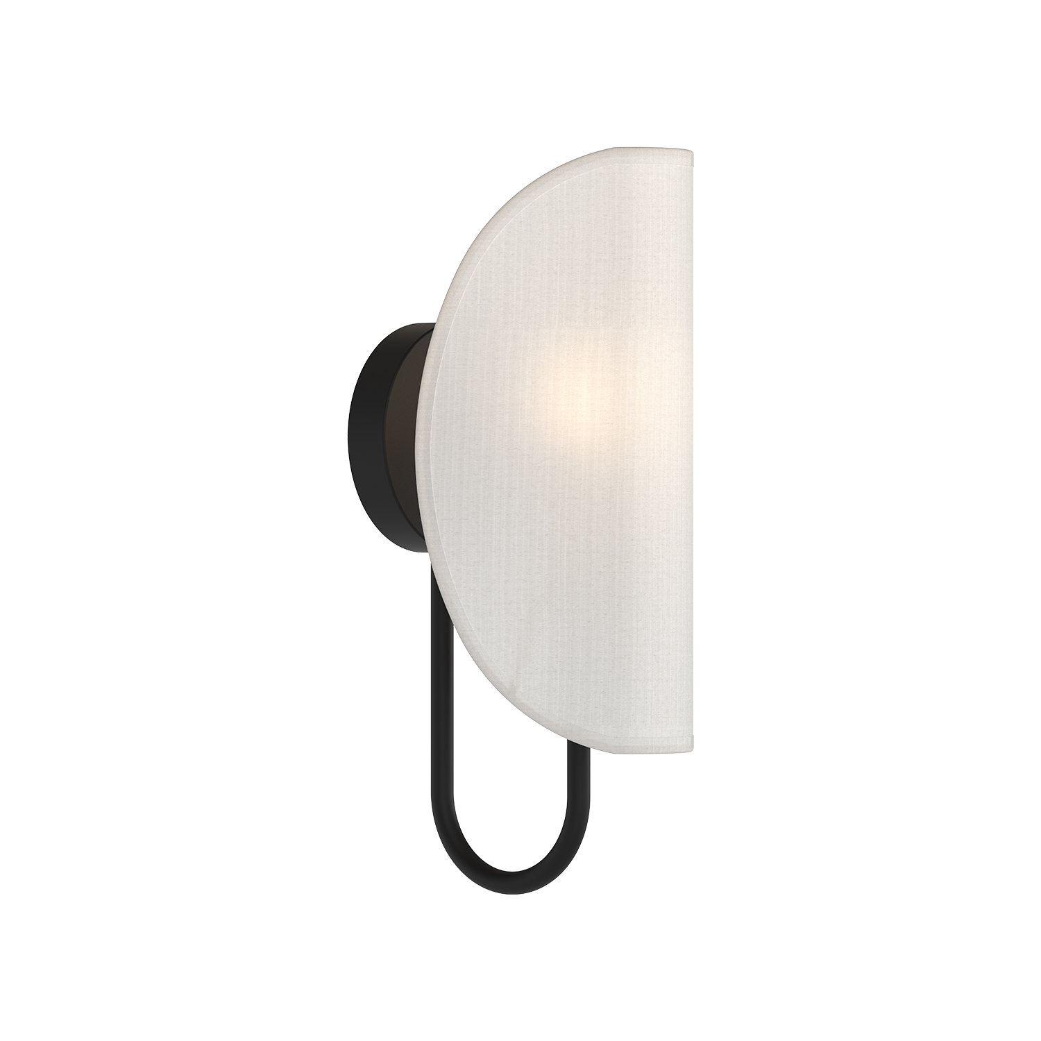 Calline Single Light Dimmable Armed Sconce, Matte Black