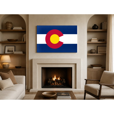 Colorado State Flag - paysage, art mural sur toile