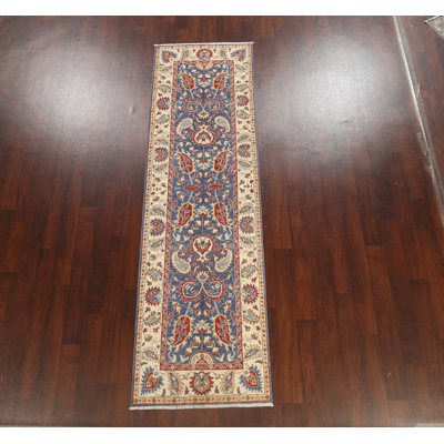 One-of-a-Kind 2'9" X 9'8" New Age Runner Wool Area Rug in