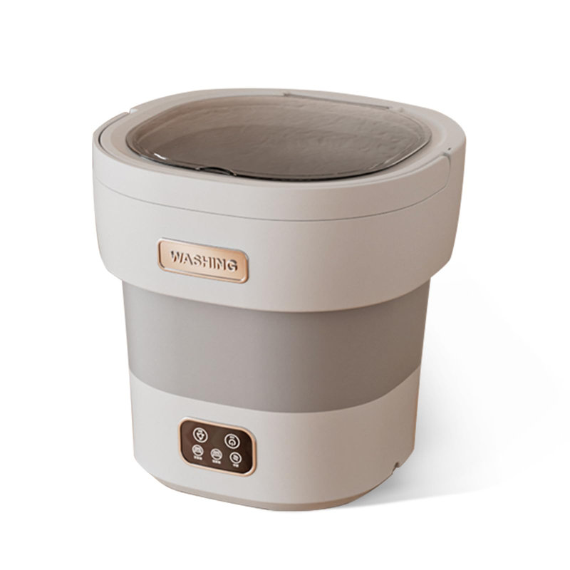 Machine à laver portative, mini laveuse pliable 12l avec 4 modes et panier d'essorage, Gris