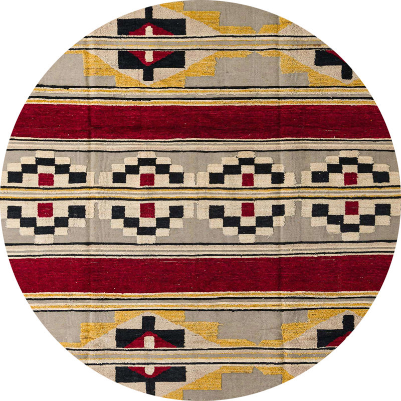 Genica Abstract Indoor Rug, Round 4'