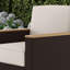 Chaise de patio en osier avec coussins Mcclaskey-1128185017