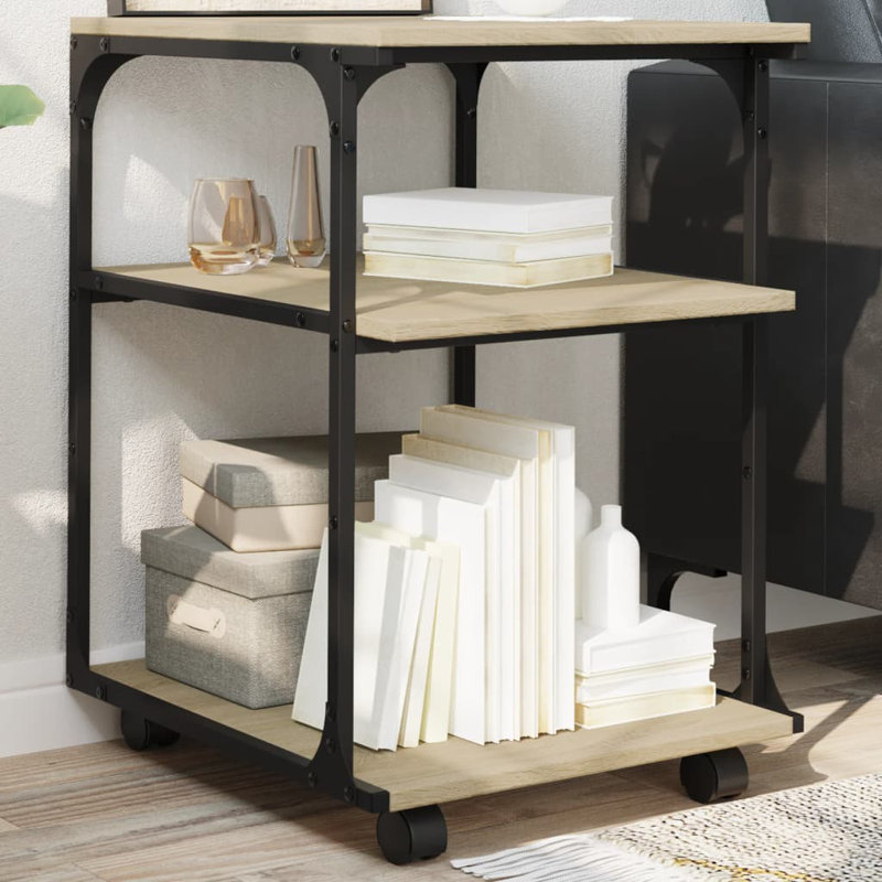 64cm H x 43cm W Printer Stand, Sonoma Oak