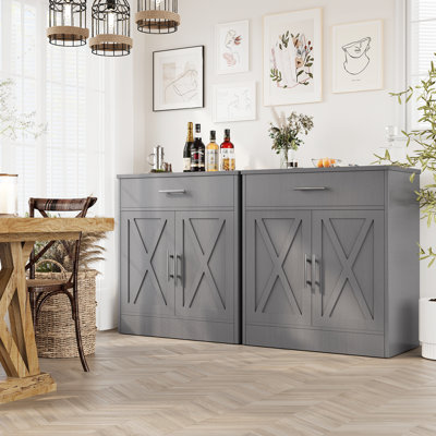 Leawood 31.9" Sideboard Buffet Cabinet with 2 Doors and 1 Drawer