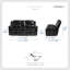 Causeuse inclinable avec fauteuil coulissant manuel moderne de 78,5 po Hanhalyn-2136674948