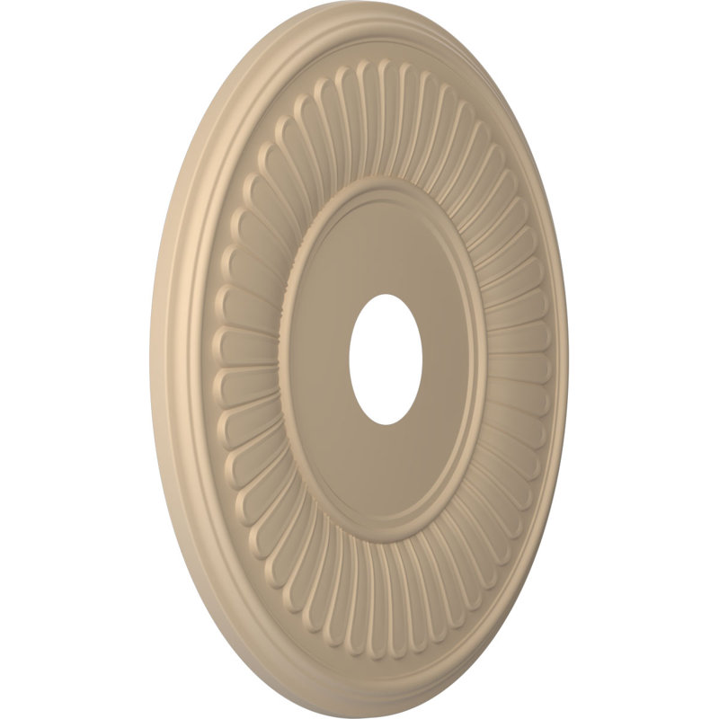 Médaillon de plafond Berkshire en PVC thermoformé, H 19 po x l 19 po x P 1 po, Galaxie métallique texturée