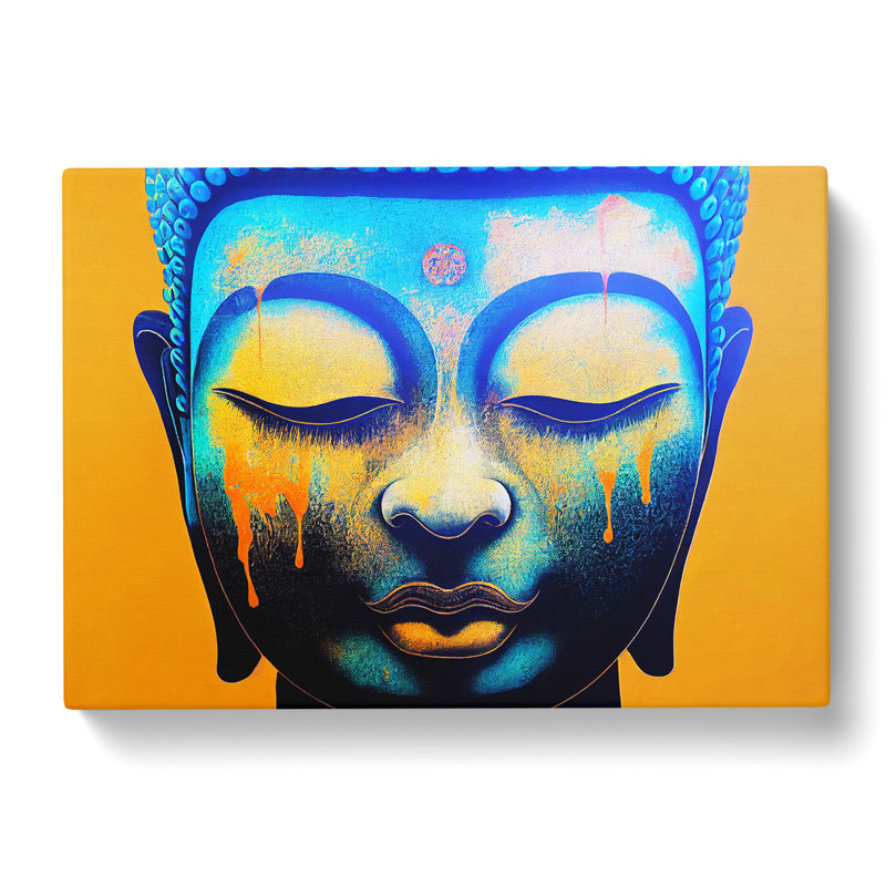 Paint Drip Buddha Vol.1 - Wrapped Canvas, 35cm H x 50cm W x 3cm D