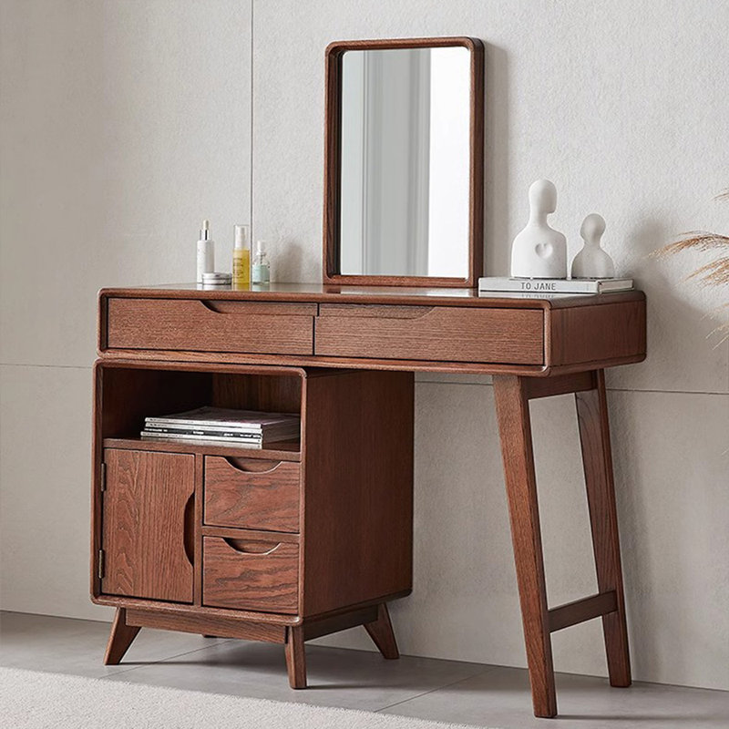 Makeup Vanity with Light mirror,4 drawers