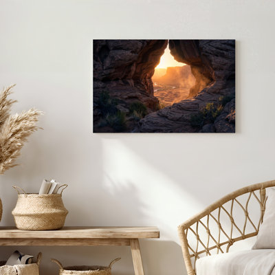 Art mural sur toile Gallery Wrap pour le salon, la chambre à coucher, le bureau ou le vestibule - Décoration murale décorative avec coucher de soleil Canyon