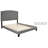 Modern Linen Fiber Upholstered Platform Bed Frame with Padded Headboard, Strong Wooden Slat Support, No Box Spring Required, Sturdy Construction, Clean Contemporary Bedroom Style, Easy Assembly
