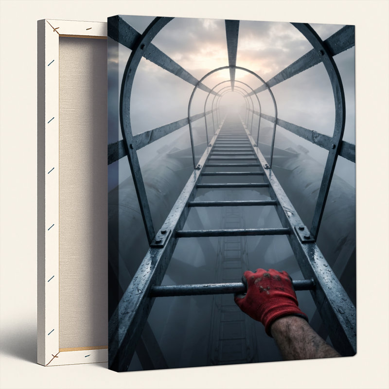 «Tunnel Ladder», reproduction d'art sur toile, ensemble de 1, 48"H x 32"W, Toile tendue