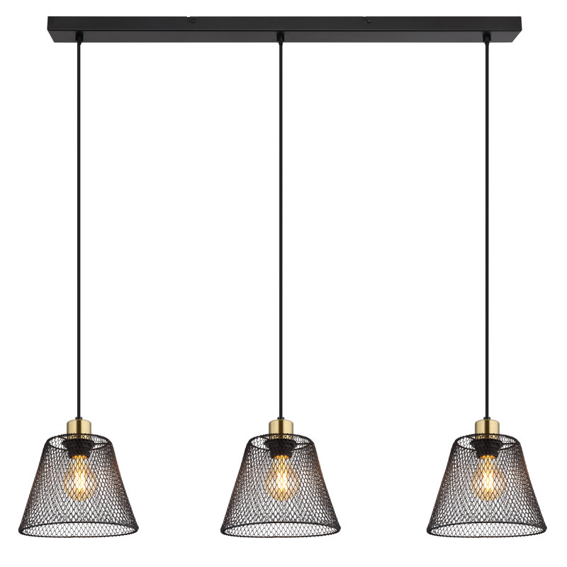 Ahmena 3 - Light Matte Black Pendant