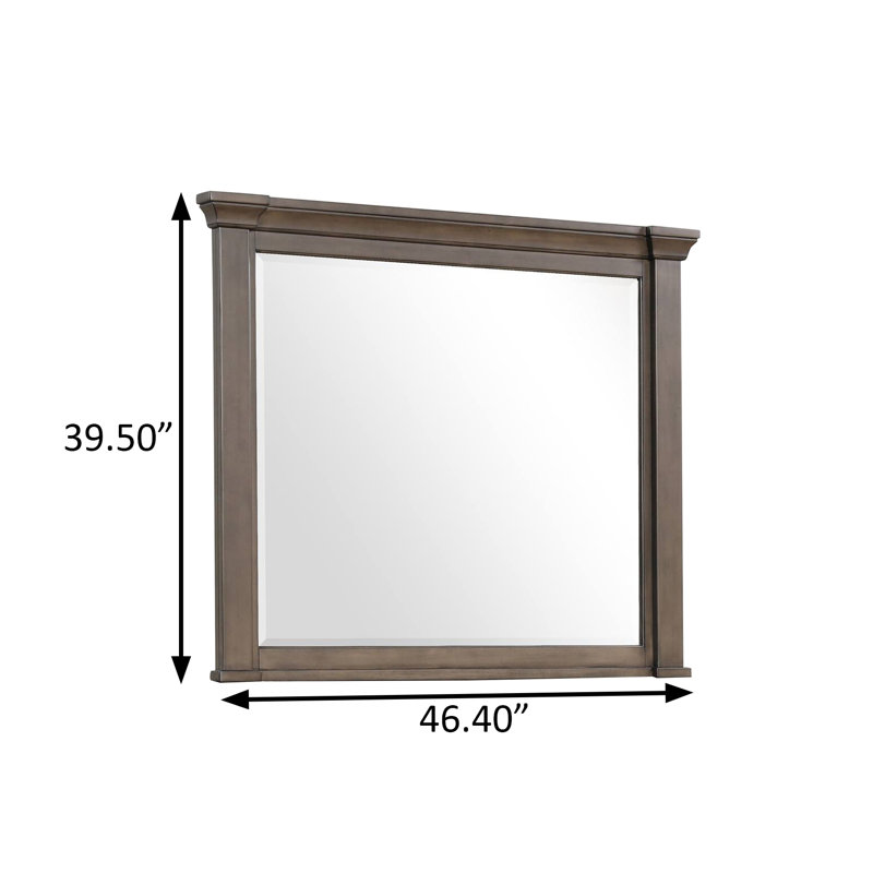 Miroir transitionnel l 46,4 po, noyer foncé