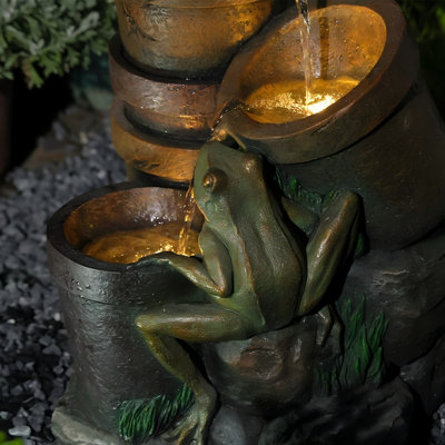 Handcrafted Floor Fountain with Lights