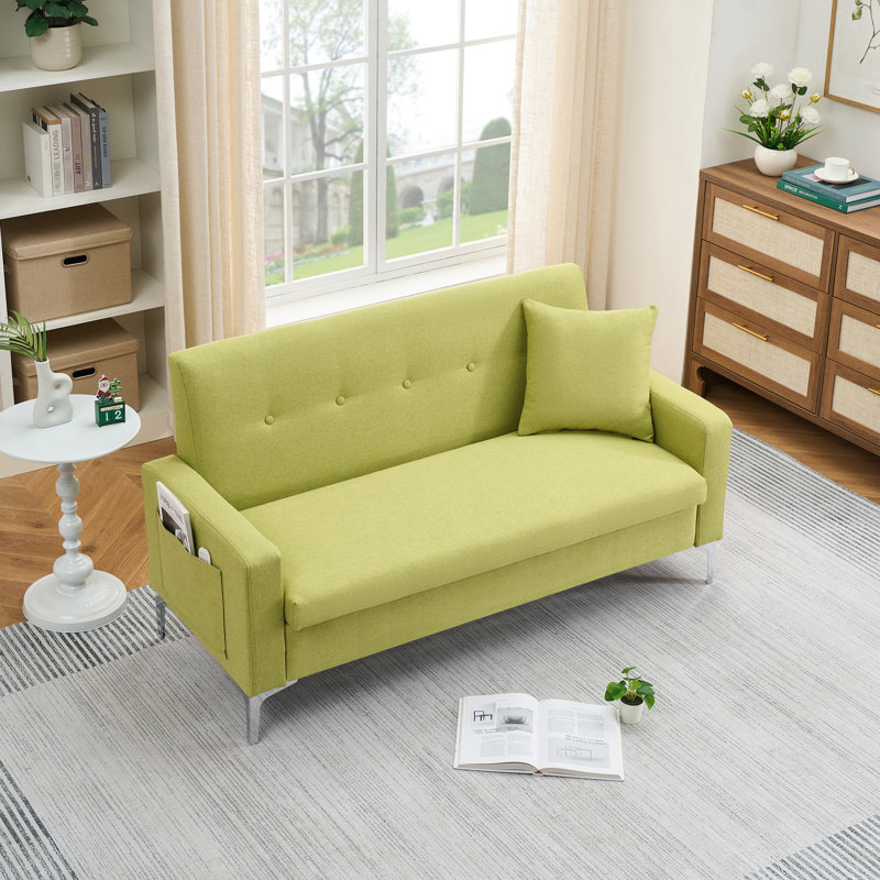 Double pour le bureau personnel - velours, rembourrage en éponge, cadre en bois massif et à base de bois, pieds en métal doré, dossier cousu à boutons, 2 coussins inclus.