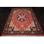 Tapis corail / ivoire / noir en laine noué à la main de conception unique 11 pi 11 po x 17 pi 10 po