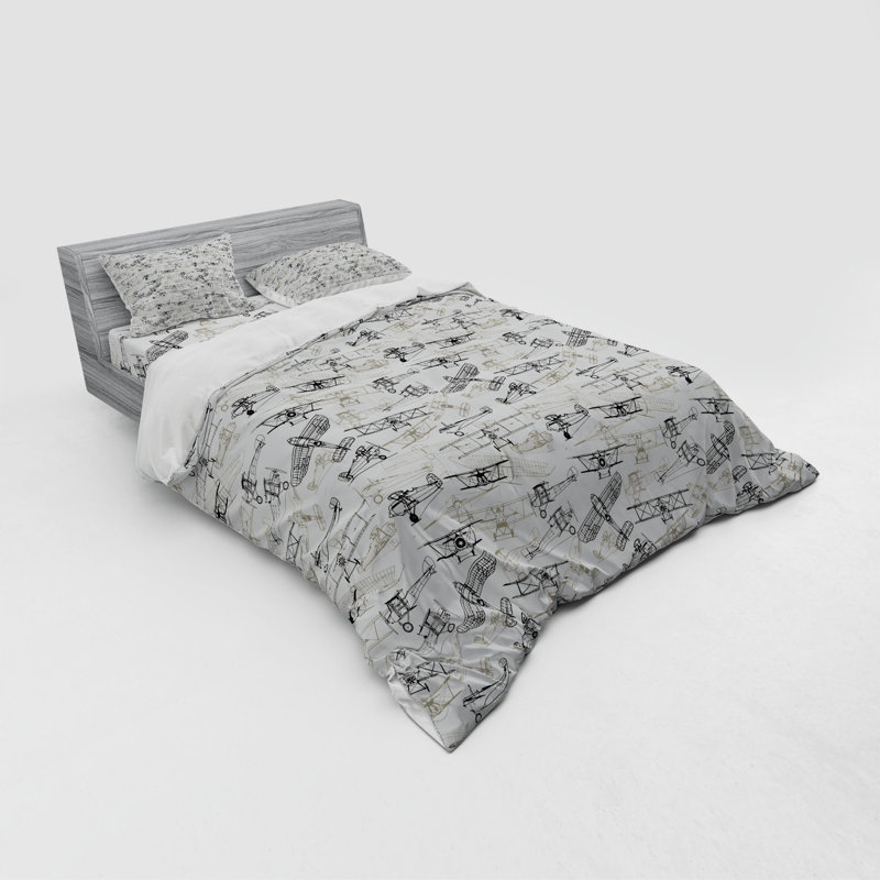 Modern & Contemporary Polyester Duvet Cover, Queen Duvet Cover + 3 Additional Pieces