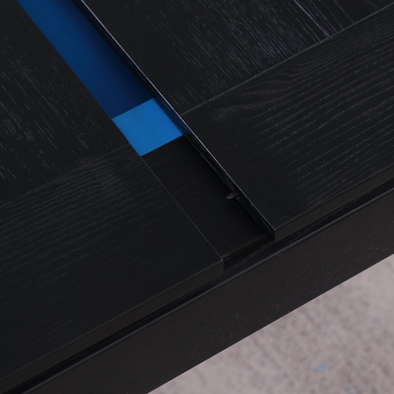 Table de billard en ardoise 8 pieds avec structure en acier Unity, Gris anthracite résistant à l'eau, Frêne noir brossé, Oui