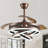 Orren Ellis 42" DIY Shade Retractable Ceiling Fan with LED Lights and Remote-303910116