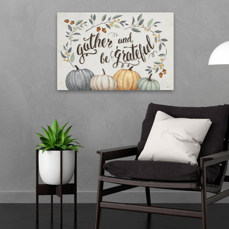 Our Home IV Gather - Acorns Autumn Berries - art noir, H 16 po x l 24 po