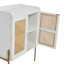 Bar Boho en bois massif avec pieds en métal et portes en bois-936684452