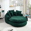 Canapé surdimensionné ovale rembourré à billes, canapé paresseux avec 3 grands coussins et 2 petits coussins, dossier enveloppant pour adultes, canapé à billes en chenille-282140263