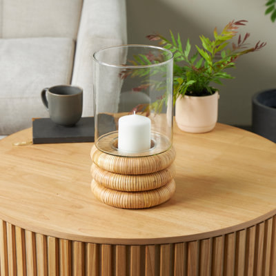 Lampe ouragan ronde en verre Delevan Cole and Gray