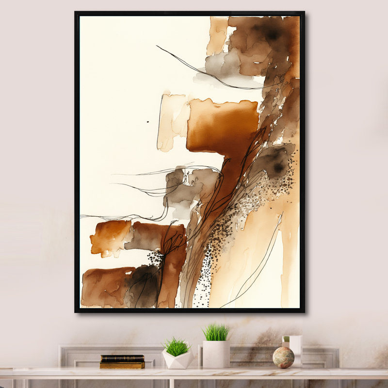 Canyon Ridge Explorations I - reproduction sur toile, L 16 po x H 32 po, Toile avec cadre flottant or