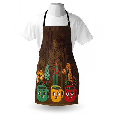 Plants Flowers Inside Faced Cups Apron