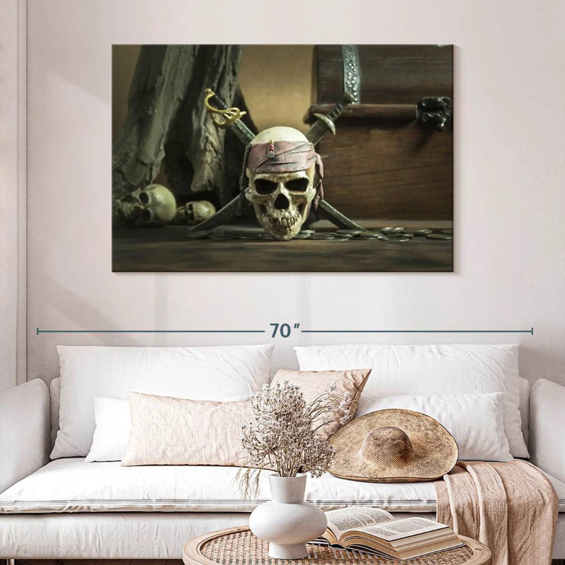 Kelan Pirate Skull, 32" H x 48" W