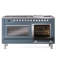 Cuisinière à double combustible ILVE Professional Plus II 60, 8 brûleurs scellés, plaque chauffante-2110857724-2110857697