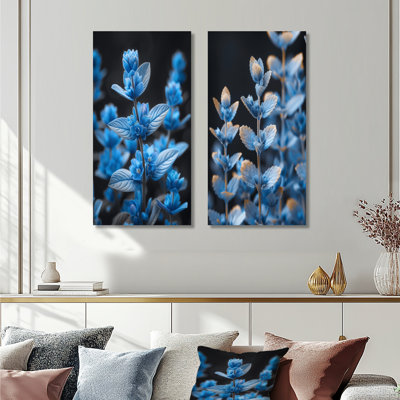 Ensemble de 2 photos d'art lupin bleu et noir