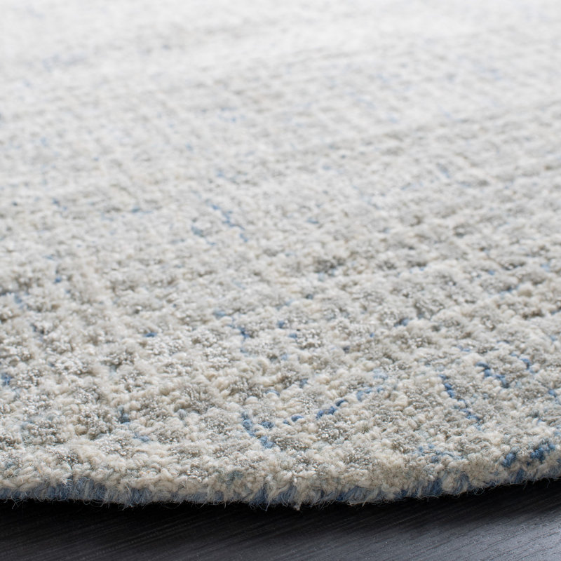 Tapis gris en viscose touffeté Urbina, Rond 6 pi