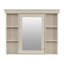 Armoire de rangement murale 35 po x 28 po avec porte miroir, armoire de salle de bain moderne avec miroir, armoire à pharmacie avec 6 tablettes ouvertes