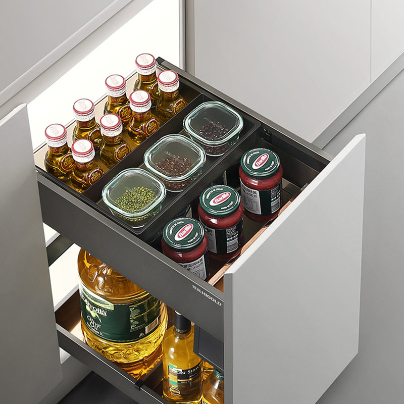 Panier à assaisonner en aluminium Shearer 4.0 pour armoire 350 mm, 2 couches