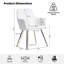 Ensemble de 2 chaises de salle à manger en similicuir - chaises d'appoint modernes à dossier moyen avec pieds plaqués or - chaises de salon rembourrées (blanc, ensemble de 2)-451050501