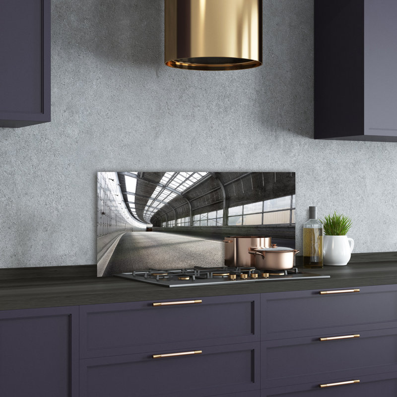 50cm W x 100cm L Glass Peel and Stick Panel