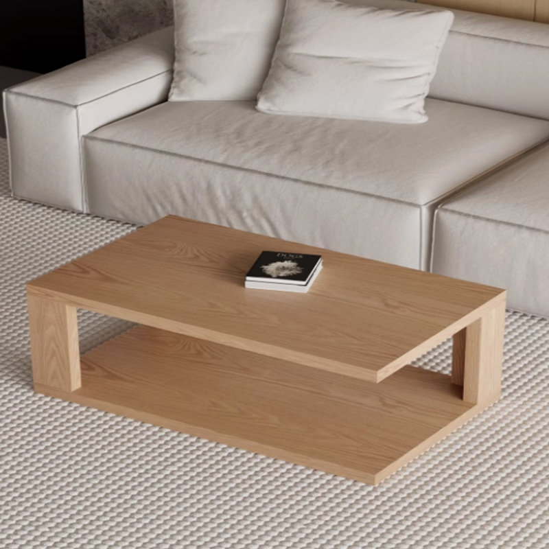 Table basse en bois massif, H 15,74 po x L 55,11 po x l 25,59 po