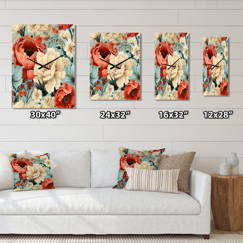 Jaquashia - Horloges murales florales, Moyen