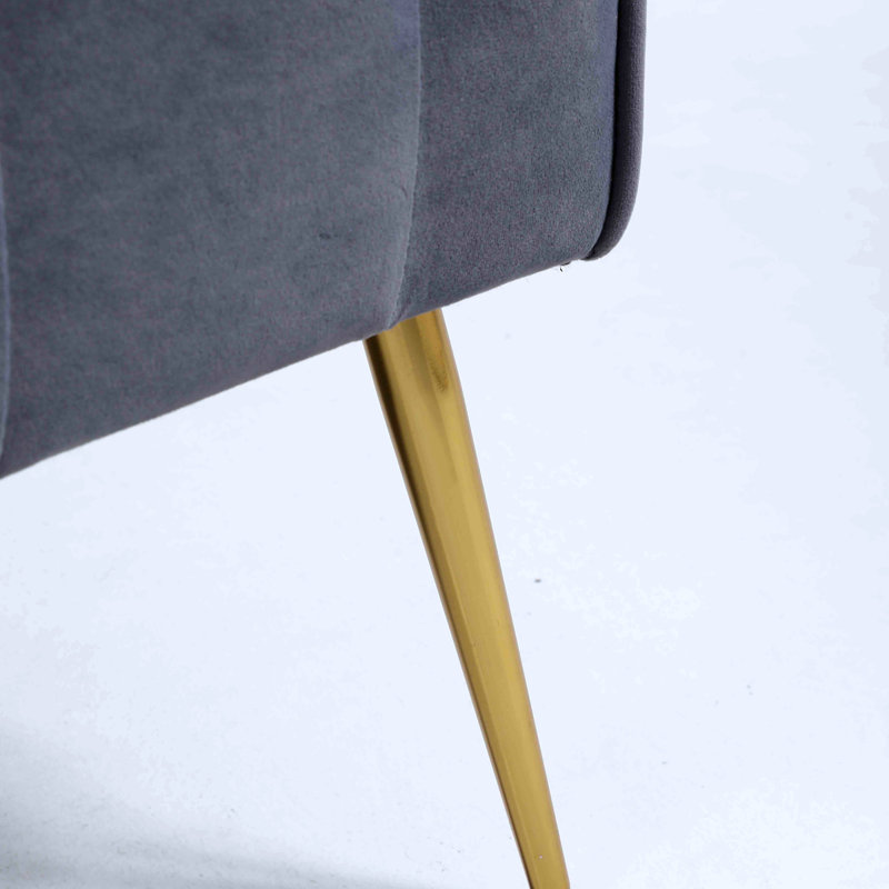 Fauteuil d'appoint avec repose-pieds Wickham Polperro, Gris foncé
