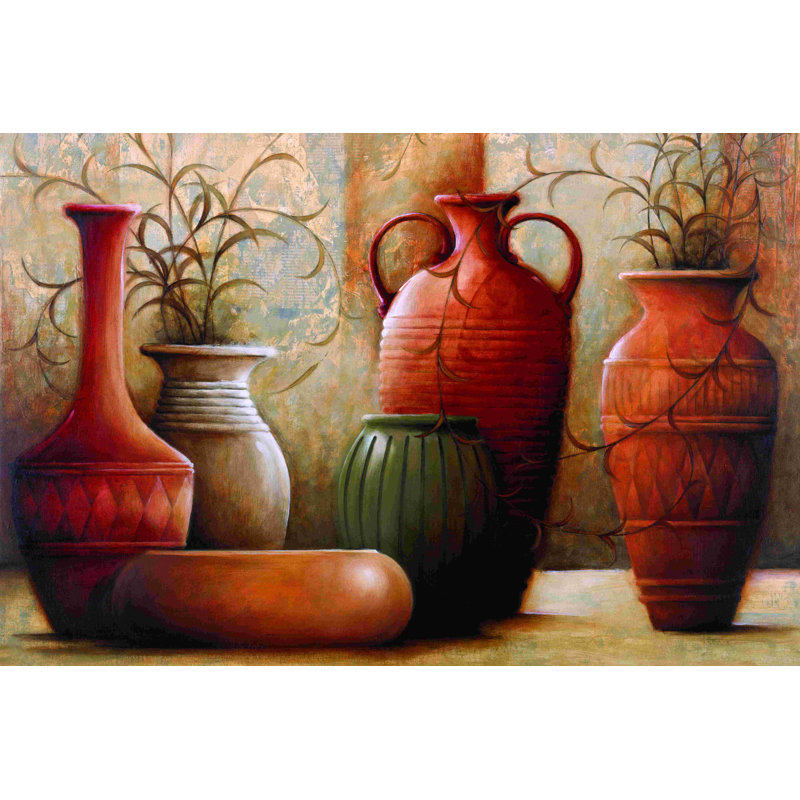 Pots Still Life - impression sur toile tendue, H 32 po x l 48 po
