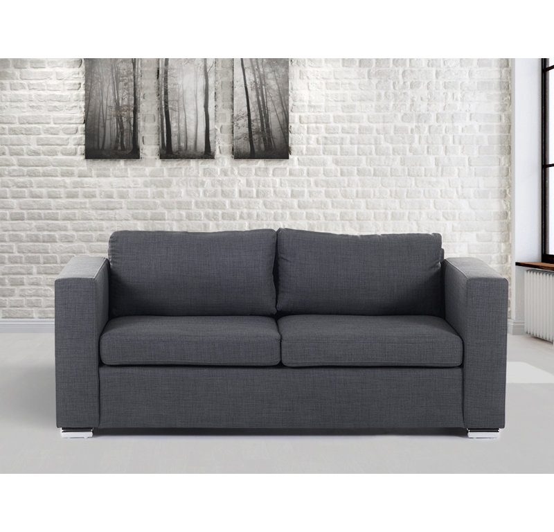 Upholstered Sofa, Polyester - Dark Gray