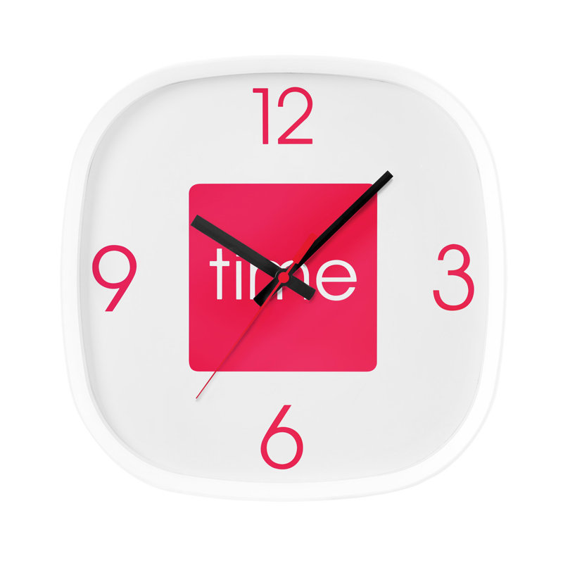 Aimiejit Wall Clock, White/Pink