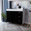 Armoire Ferretti, trois tiroirs, porte double, quatre pieds
