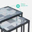 Kavic Glass Top Frame Nesting Tables