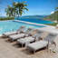 Chaises longues d'extérieur, chaises longues de piscine en osier 2 pièces, chaise longue pliante de patio, 5 positions réglables-430984520