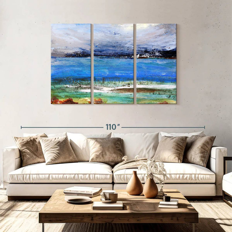 Alvord Coastal Abstract, 48" H x 74" W