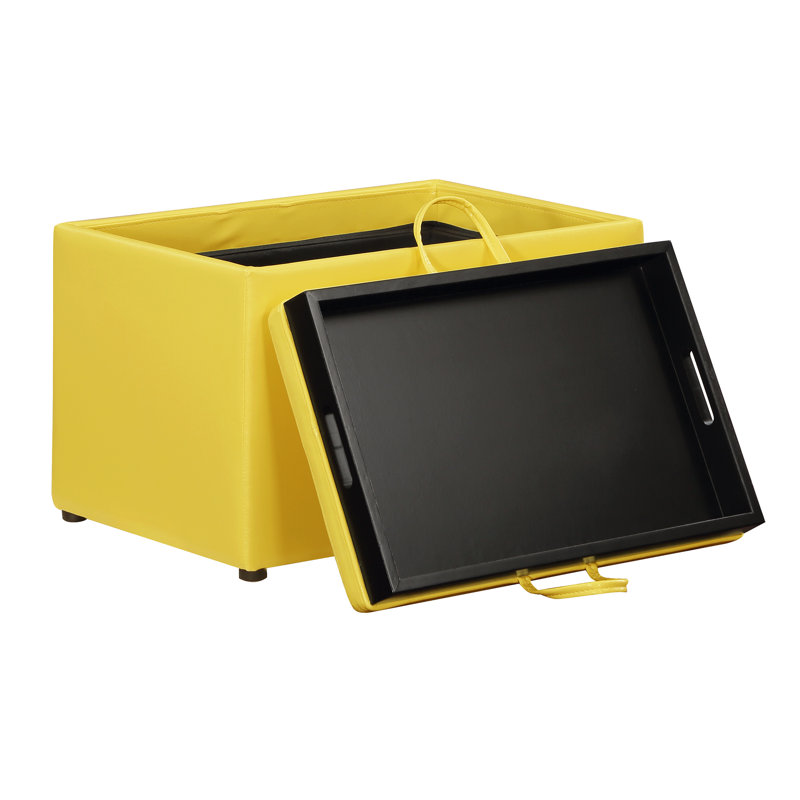 Repose-pieds Saribel 22,75 po, Similicuir jaune