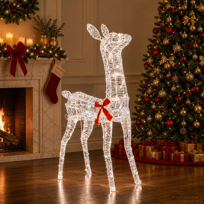 Lighted Reindeer, 70 x 26 x 100 cm, Cold White