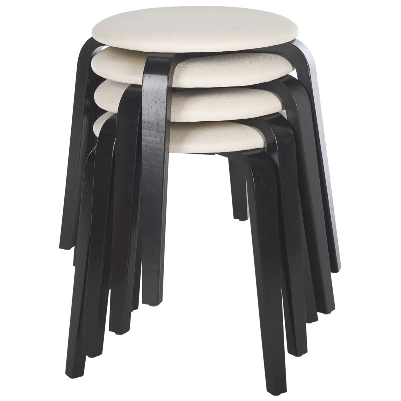 Navid Stackable Accent Stool, Black
